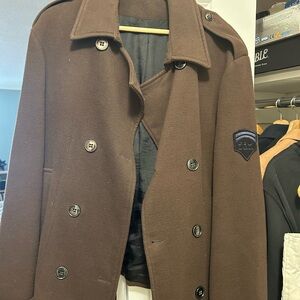 Men's Brown Peacoat